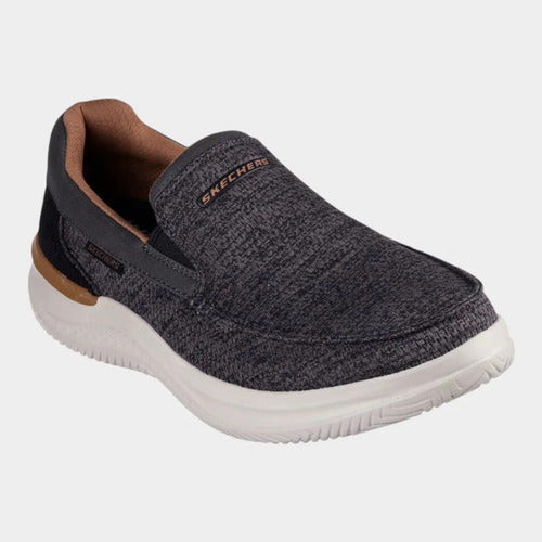 Tenis Skechers Hombre Memory Foam Extra Ancho 205367wwgybk Gris
