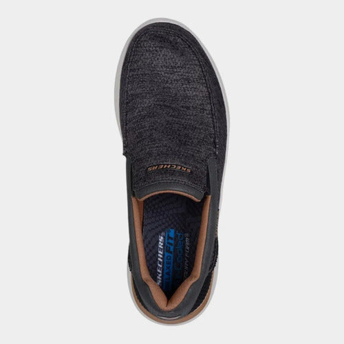 Tenis Skechers Hombre Memory Foam Extra Ancho 205367wwgybk Gris