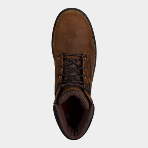 Botas Skechers Hombre Piel Work Con Casco Acero 200372brn Cafe