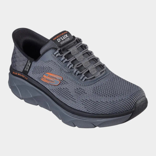 Tenis Skechers Hombre Slip-ins Extra Ancho 232446wwccor Gris