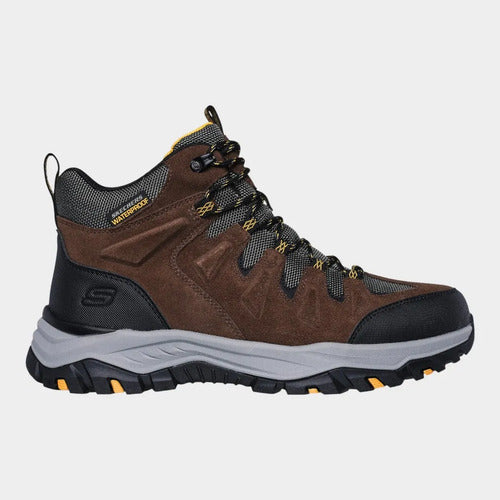 Botas Skechers Hombre Waterproof Extra Ancho 204910wwkhk Khaki