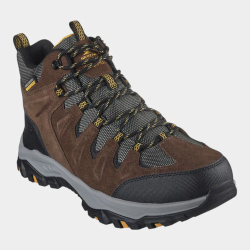 Botas Skechers Hombre Waterproof Extra Ancho 204910wwkhk Khaki