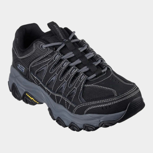 Tenis Skechers Hombre After Burn Extra Ancho 237608wwbkcc Negro