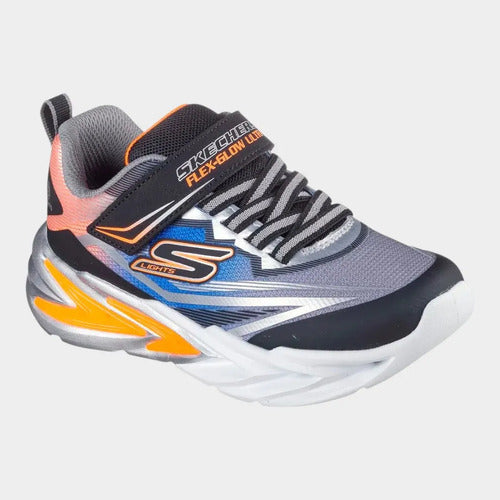 Tenis Skechers Niño Flex-glow Ultra Luces 400139lbksl Negro