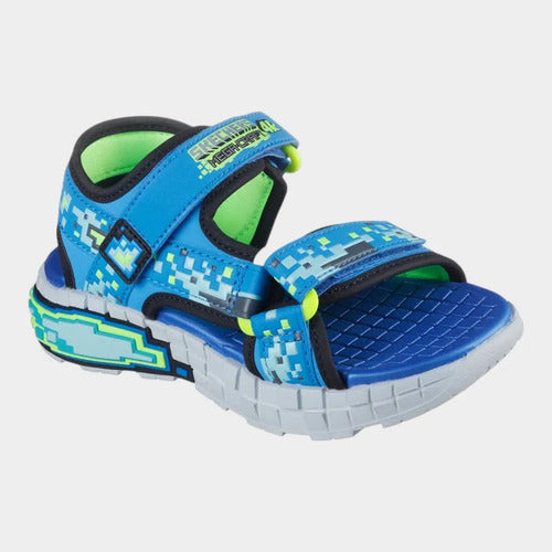 Sandalias Skechers Niño Mega Splash 4k 402161lbblm Azul