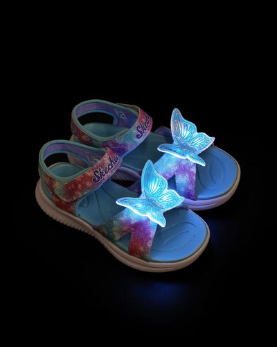 Sandalias Skechers Niña Jumpsters Butterfly 303109laqmt Azul