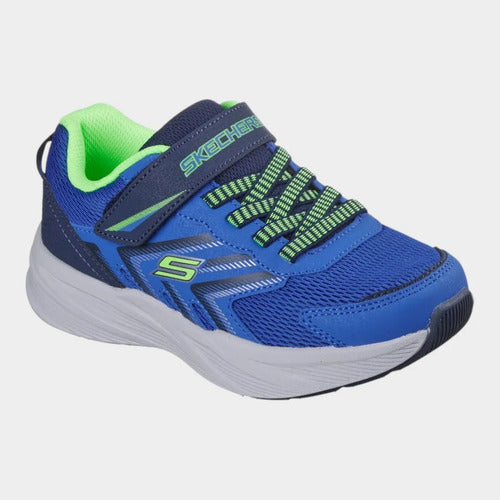 Tenis Skechers Niño Microspec Tread Deportivo 404115lblnv Azul