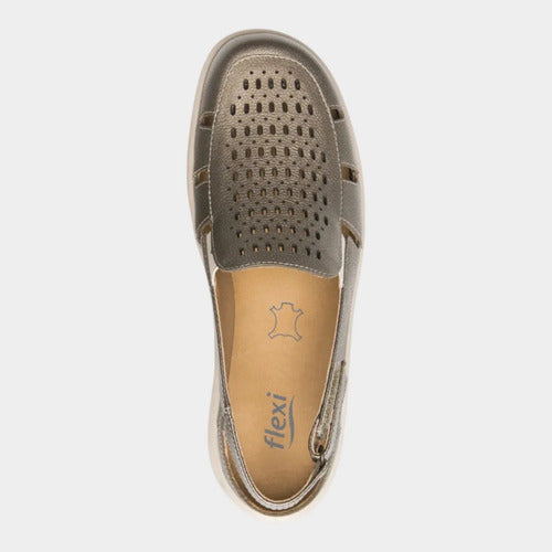 Sandalias Flexi Mujer Mule Confort Piel 128706ant Antimonio