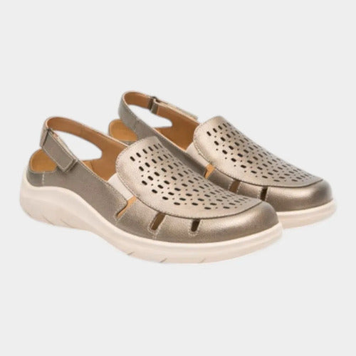 Sandalias Flexi Mujer Mule Confort Piel 128706ant Antimonio