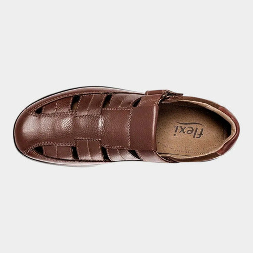 Sandalia Flexi Hombre De Confort De Piel 50807tan Tan
