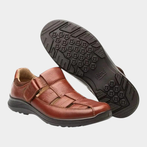 Sandalia Flexi Hombre De Confort De Piel 50807tan Tan