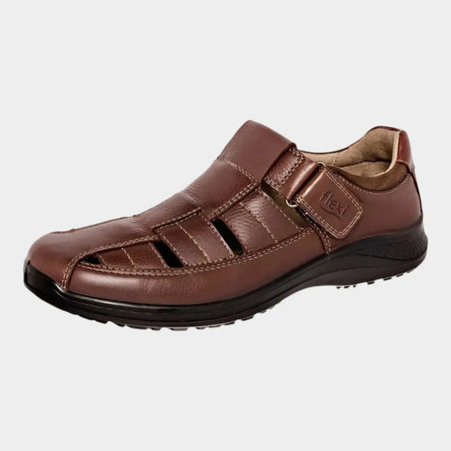 Sandalia Flexi Hombre De Confort De Piel 50807tan Tan