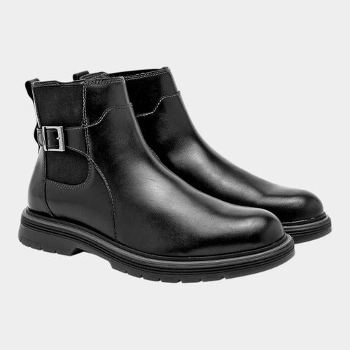 Botín Flexi Hombre Casual Piel 421702neg Negro