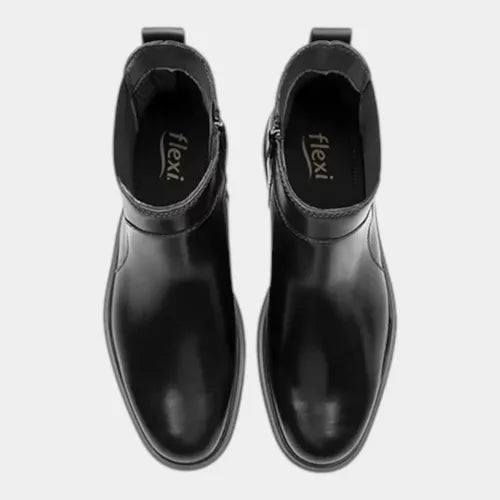Botín Flexi Hombre Casual Piel 421702neg Negro