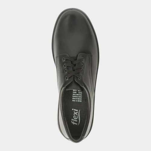 Zapato Flexi Mujer De Servicio Piel Confort 5807neg Negro