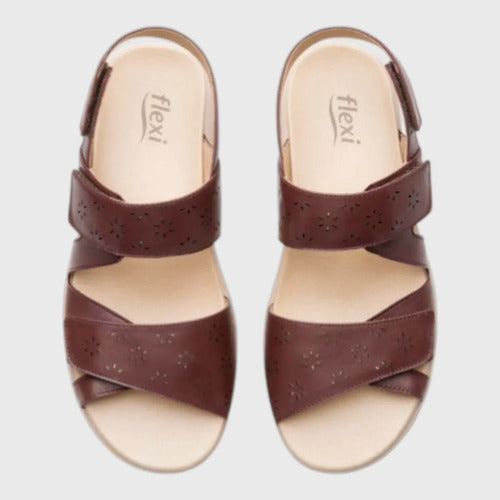 Sandalias Flexi Mujer De Confort Piel 139803vin Vino