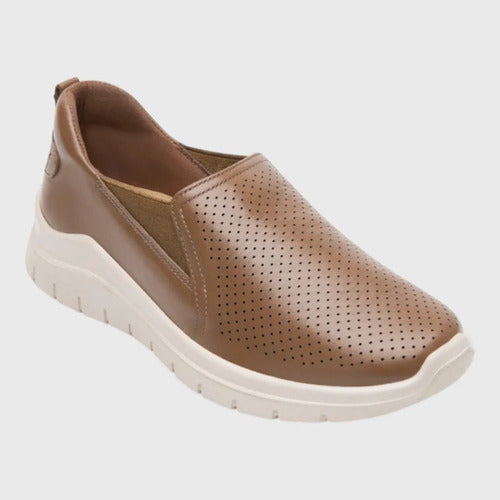 Zapato Flexi Mujer Mocasín Confort Piel 130210tan Tan