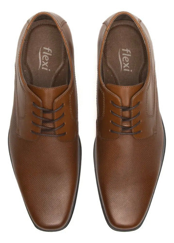 Zapato Flexi Hombre De Vestir Piel 90724caf Café