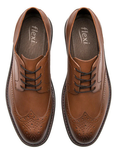 Zapatos Flexi Hombre Derby Dress Casual Piel 419407tan Tan