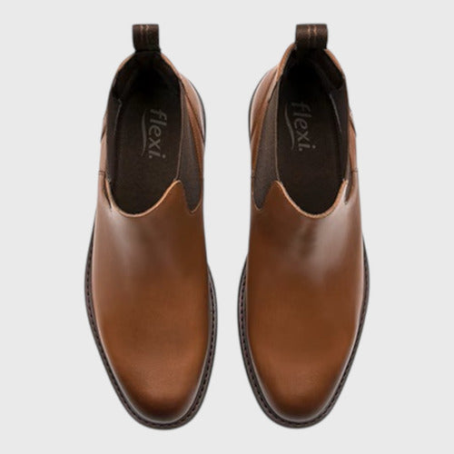 Botines Flexi Hombre Chelsea Casual Piel 419406tan Tan