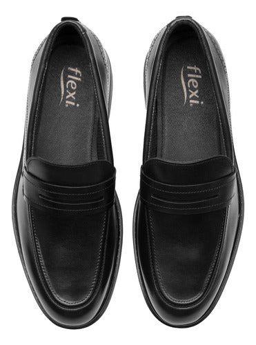 Zapatos Flexi Hombre Mocasín Semivestir Piel 419502neg Negro