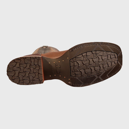 Botas Justin Hombre Vaqueras Piel Sapo Jb5512 Miel Sapo