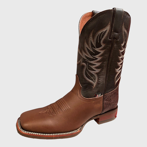 Botas Justin Hombre Vaqueras Piel Sapo Jb5512 Miel Sapo