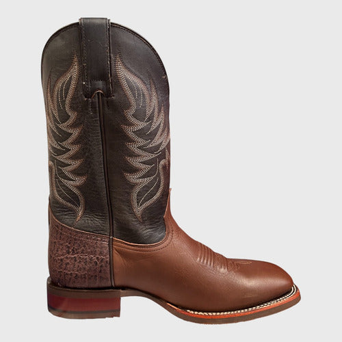 Botas Justin Hombre Vaqueras Piel Sapo Jb5512 Miel Sapo