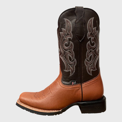 Botas Justin Hombre Vaqueras Piel Texas Jb5580 Avellana Texas