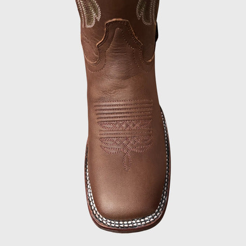 Botas Justin Hombre Vaqueras Piel Libano Siena Jb5534 Cafe Libano Siena