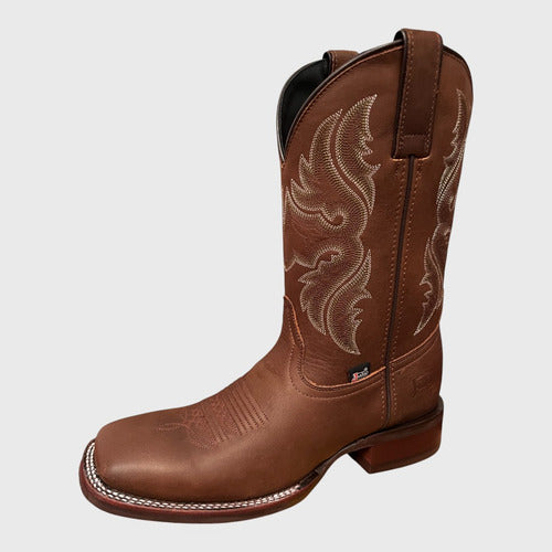 Botas Justin Hombre Vaqueras Piel Libano Siena Jb5534 Cafe Libano Siena