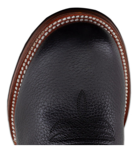 Botas Justin Hombre Vaqueras Piel Minerva Box Jb5519 Negro Minerva Box