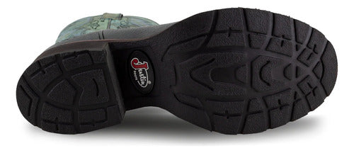 Botas Justin Hombre Vaqueras Piel Minerva Box Jb5519 Negro Minerva Box