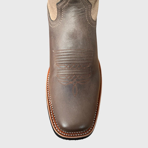 Botas Justin Hombre Vaqueras Marshal Piel Jb5559 Moka Marshal