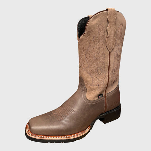Botas Justin Hombre Vaqueras Marshal Piel Jb5559 Moka Marshal