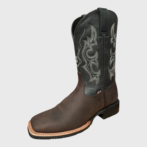 Botas Justin Hombre Vaqueras Marshal Crazy Jb5525 Cafe Crazy