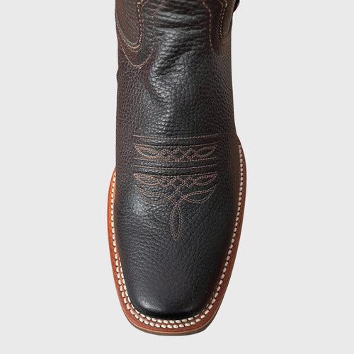 Botas Justin Vulcano Cherry Hombre Vaquero Piel Jb5402 Café