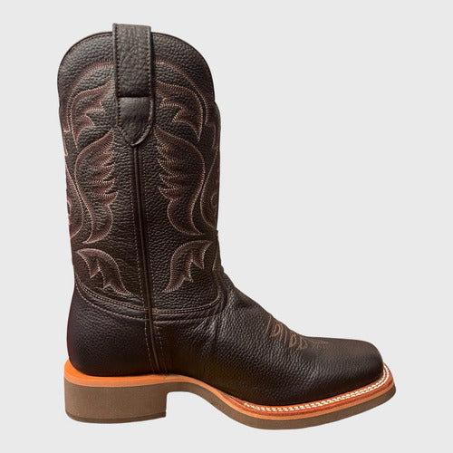 Botas Justin Vulcano Cherry Hombre Vaquero Piel Jb5402 Café