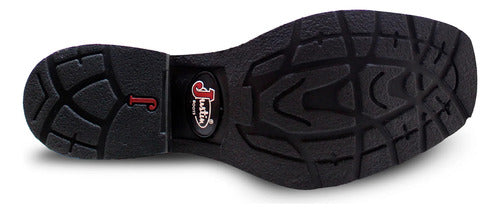 Botas Justin Hombre Vaqueras Piel Bull Tekno Jb5356 Cafe Cuello De Toro