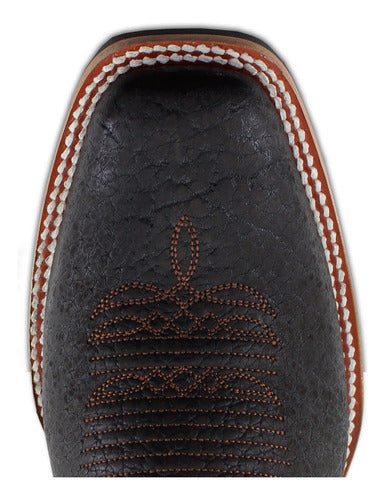 Botas Justin Hombre Vaqueras Piel Bull Tekno Jb5356 Cafe Cuello De Toro