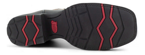 Botas Vaqueras Justin Hombre Marshal Graso Jb5524 Negro Graso