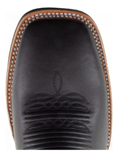 Botas Vaqueras Justin Hombre Marshal Graso Jb5524 Negro Graso