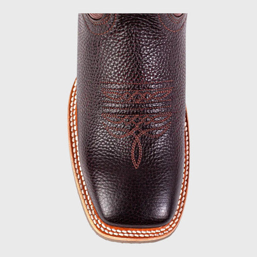 Botas Justin Hombre Vaqueras Piel Vulcano Cherry Jb5390 Cafe Vulcano Cherry