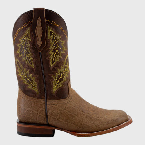 Botas Tony Lama Hombre Vaqueras Piel Res Print Elefante 8674 Coñac Print Elefante