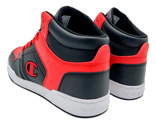 Tenis Champion Hombre Urbano Classic Court Hi Cas10402m Negro/rojo