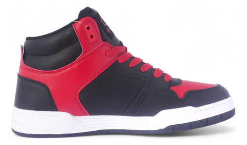 Tenis Champion Hombre Urbano Classic Court Hi Cas10402m Negro/rojo