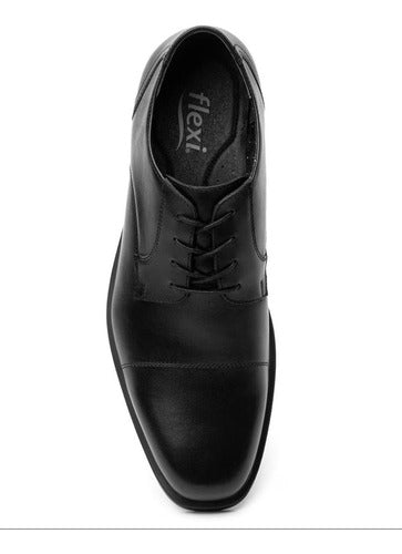 Zapatos Flexi Hombre Derby De Vestir Piel 407801neg
