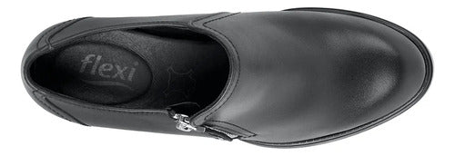 Zapatos Flexi Mujer Tipo Botín De Piel 137102neg