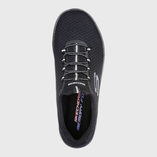 Tenis Skechers Mujer Summits Memory Foam 12980bkw Negro
