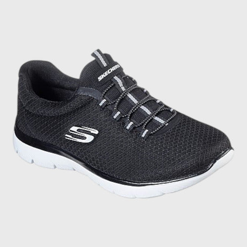 Tenis Skechers Mujer Summits Memory Foam 12980bkw Negro